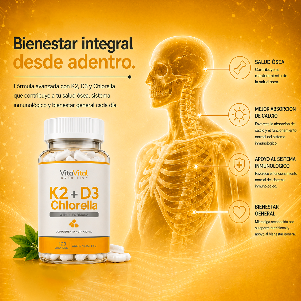 K2 + D3 + Chlorella